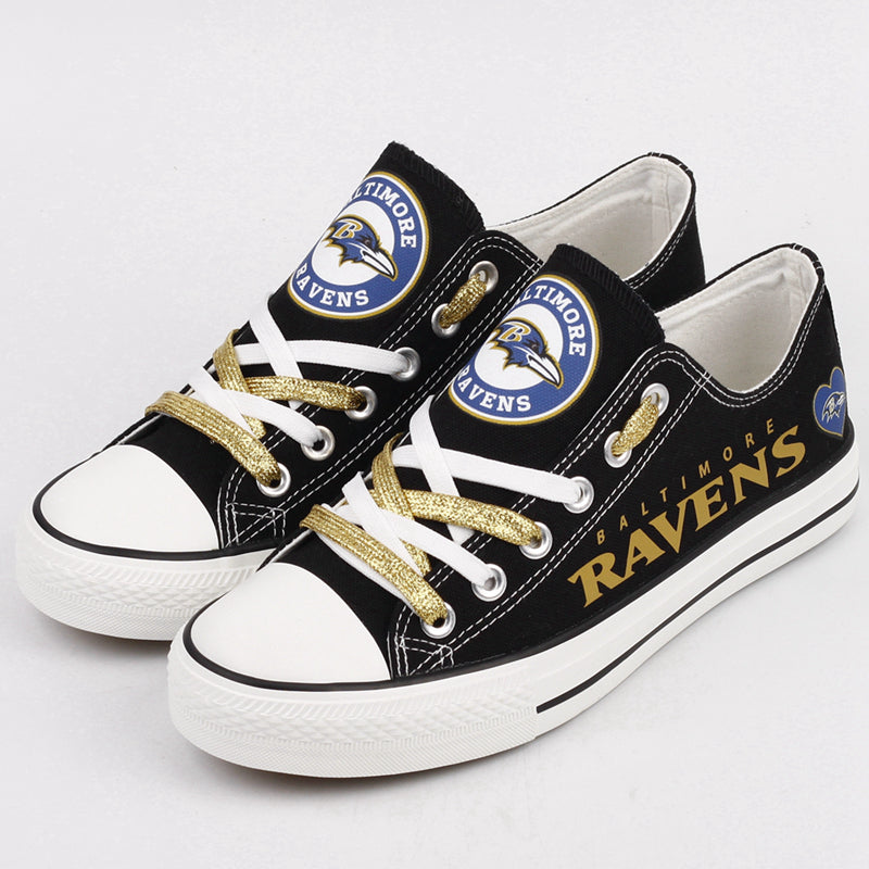 Baltimore Ravens Low Top Canvas Sport Sneakers Shoes For Men Women Fans