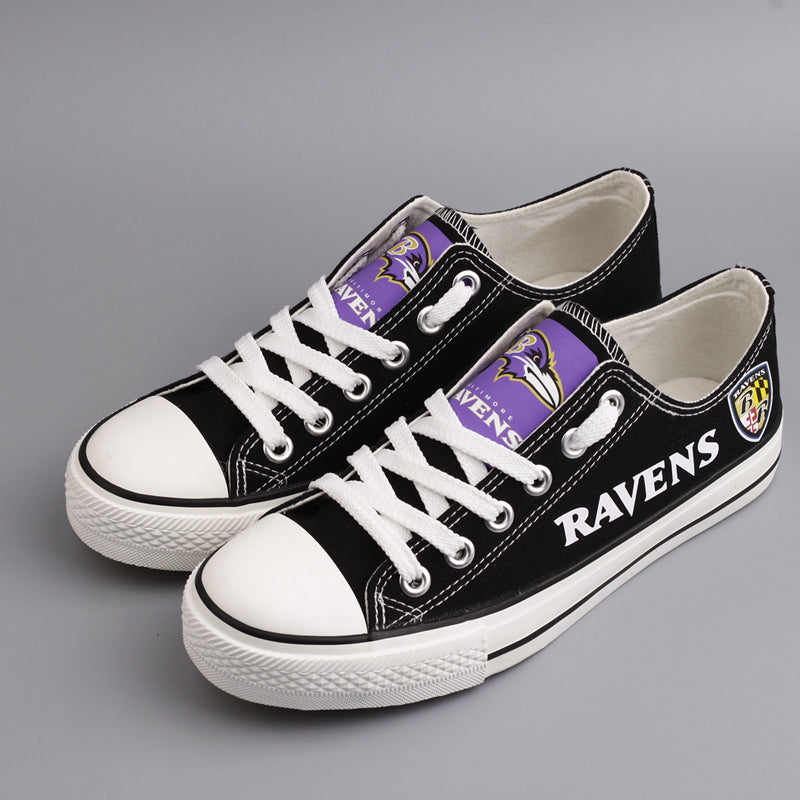Baltimore Ravens Low Top Canvas Sport Sneakers Shoes For Men Women Fans