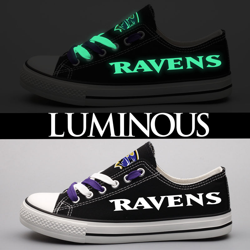 Baltimore Ravens Low Top Canvas Sport Sneakers Shoes For Men Women Fans