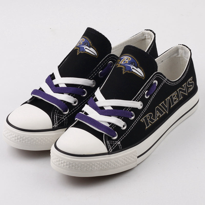 Baltimore Ravens Low Top Canvas Sport Sneakers Shoes For Men Women Fans