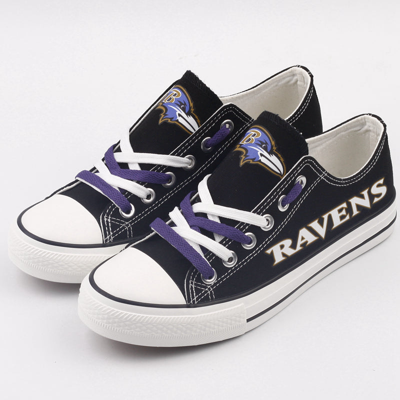 Baltimore Ravens Low Top Canvas Sport Sneakers Shoes For Men Women Fans