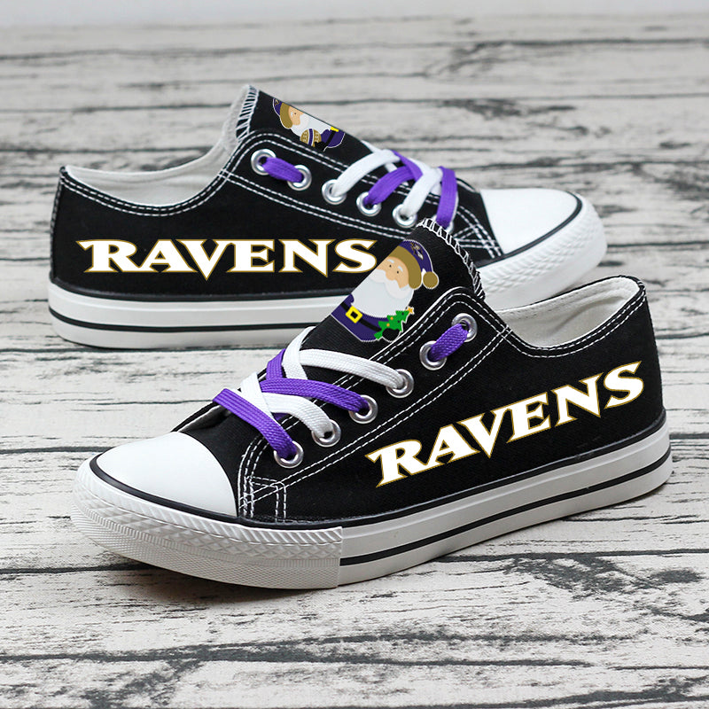 Baltimore Ravens Low Top Canvas Sport Sneakers Shoes For Men Women Fans