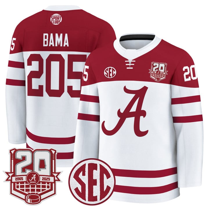 Bama Jersey #205  Alabama Crimson Tide 2025-26 Premium 20th Anniversary Patch Stitched