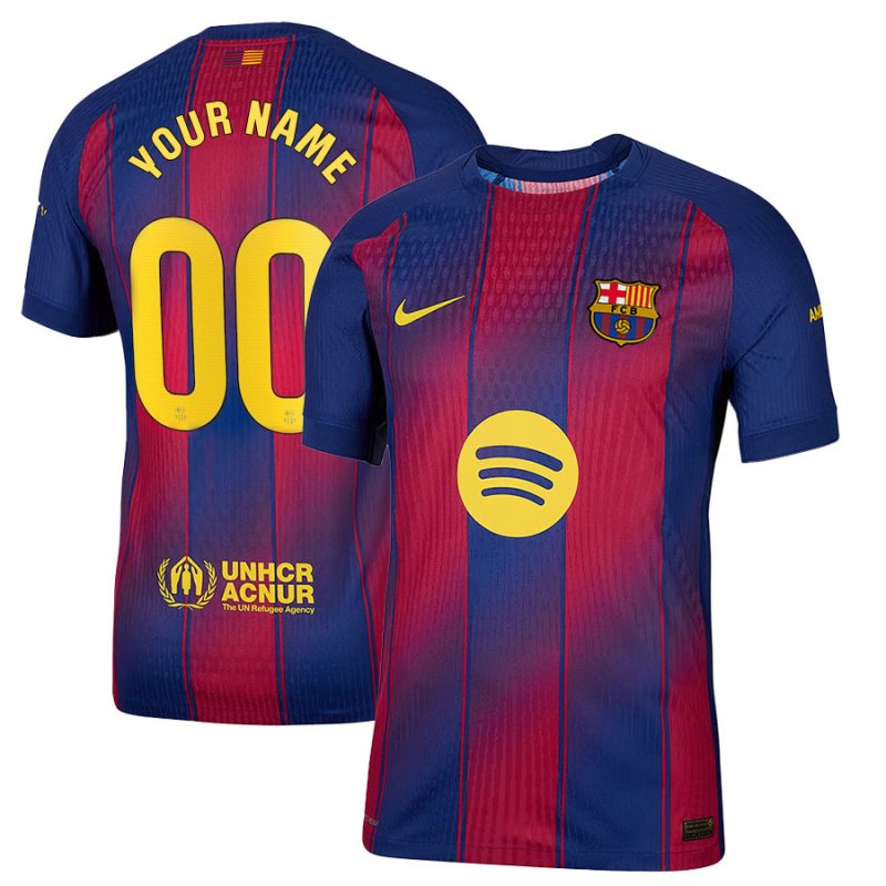 Barcelona 2025-26 Home Customize Jersey – Scarlet