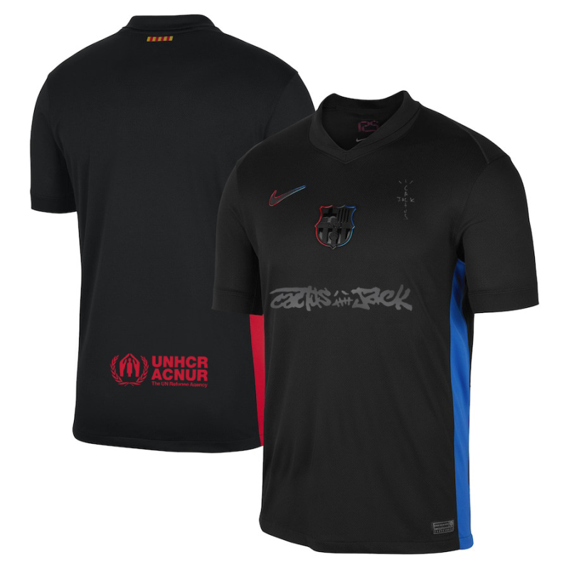 Barcelona x Travis Scott 2025 Away Jersey – Black
