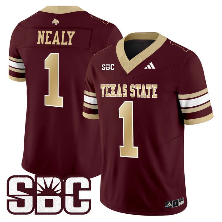 Barrick Nealy Jersey #1 Texas State Bobcats 2025 Limited Stitched