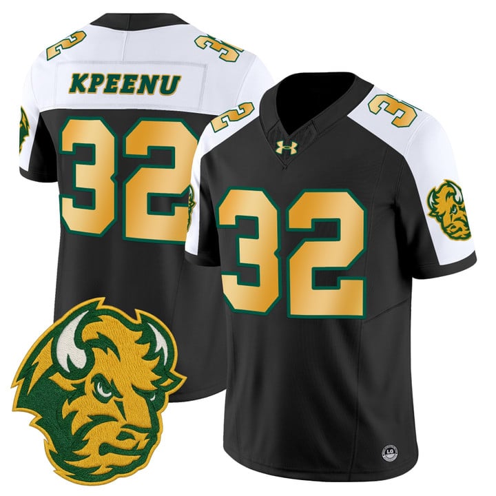 Barry Kpeenu Jersey #32 North Dakota State Bison Limited Stitched Black Alter