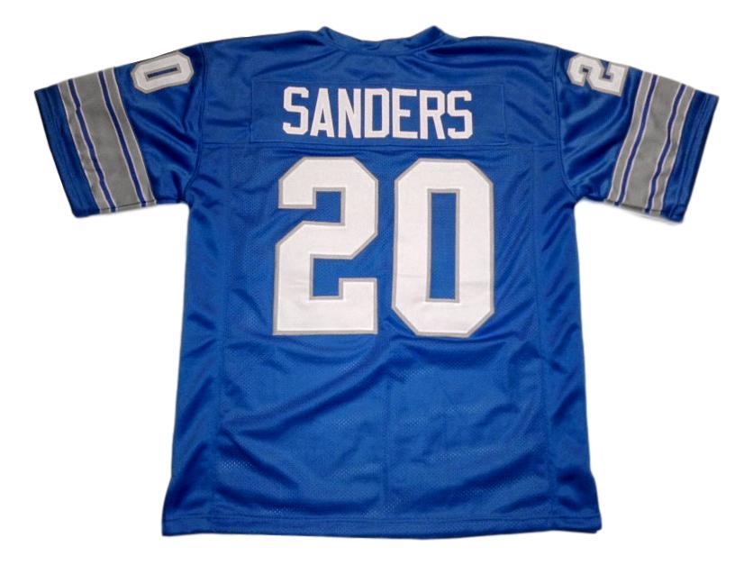 Barry Sanders Jersey #20 Custom Unsigned Football Jerseys Stitched Blue