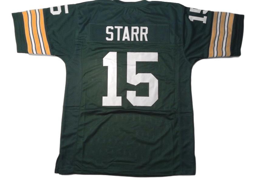 Bart Starr Jersey #15 Custom Unsigned Football Jerseys Stitched Green