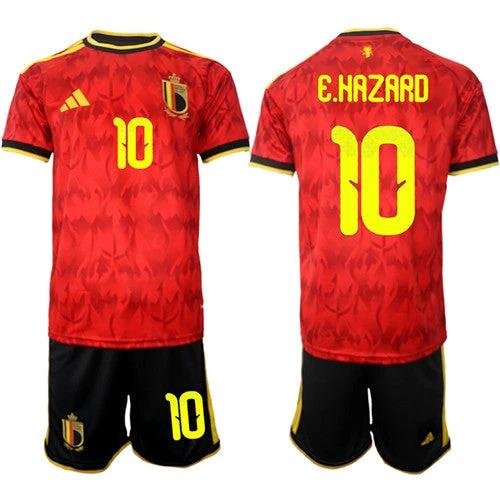 Belgium #10 E.HAZARD Jersey National Team x World Cup 2026 Home Red On Field Soccer