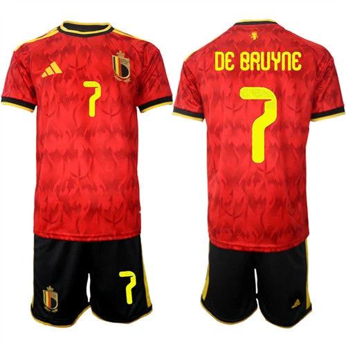 Belgium #7 DE BAUYNE Jersey National Team x World Cup 2026 Home Red On Field Soccer