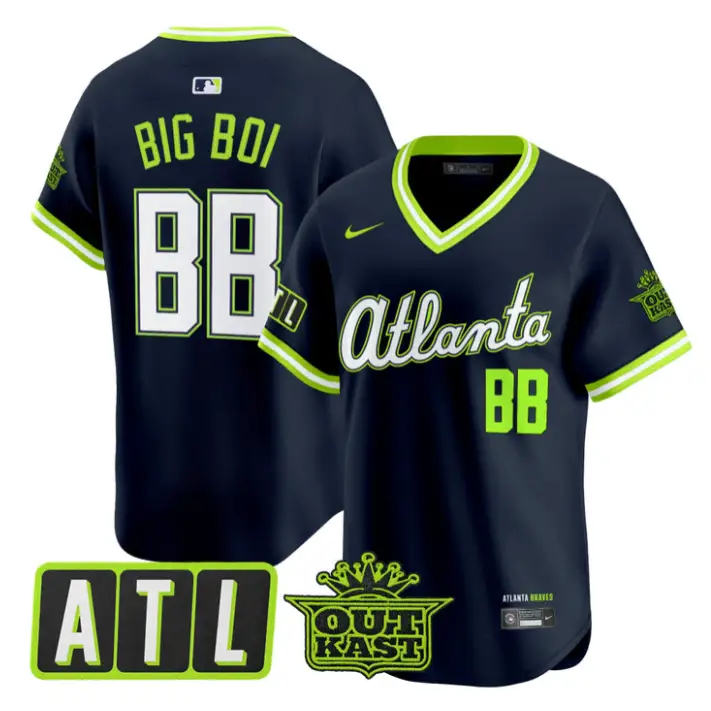 Big Boi Jersey #BB Atlanta Braves 2026 City Connect Outkast Stitched