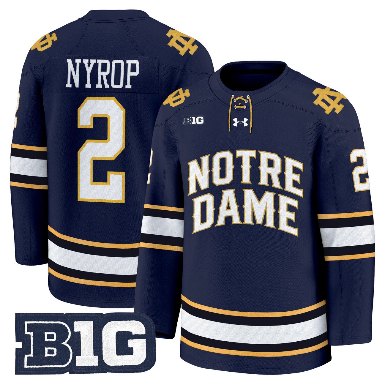 Bill Nyrop Jersey #2 Notre Dame Fighting Irish 2025-26 Premium Stitched