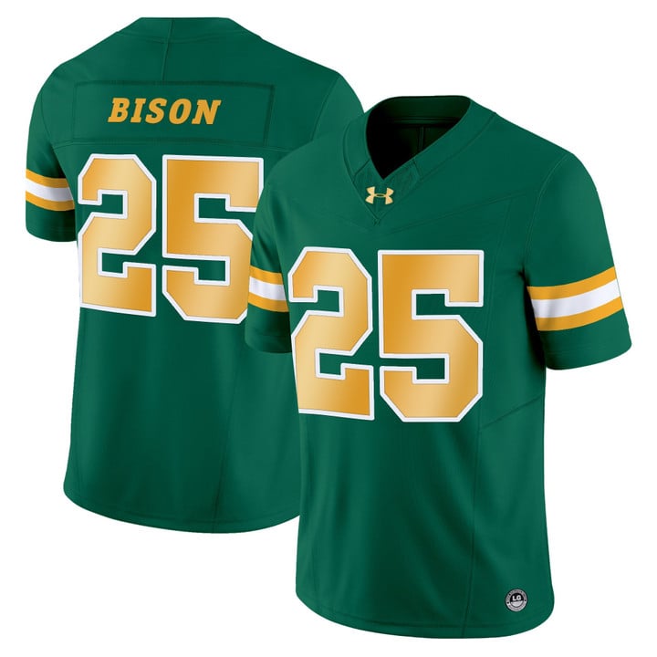 Bison Jersey #25 North Dakota State Bison Vapor Limited Stitched Green