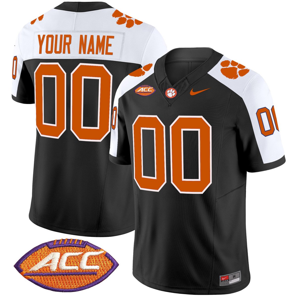 Custom Clemson Tigers Jersey Name, Number 2025 Vapor Limited Stitched Black Alter