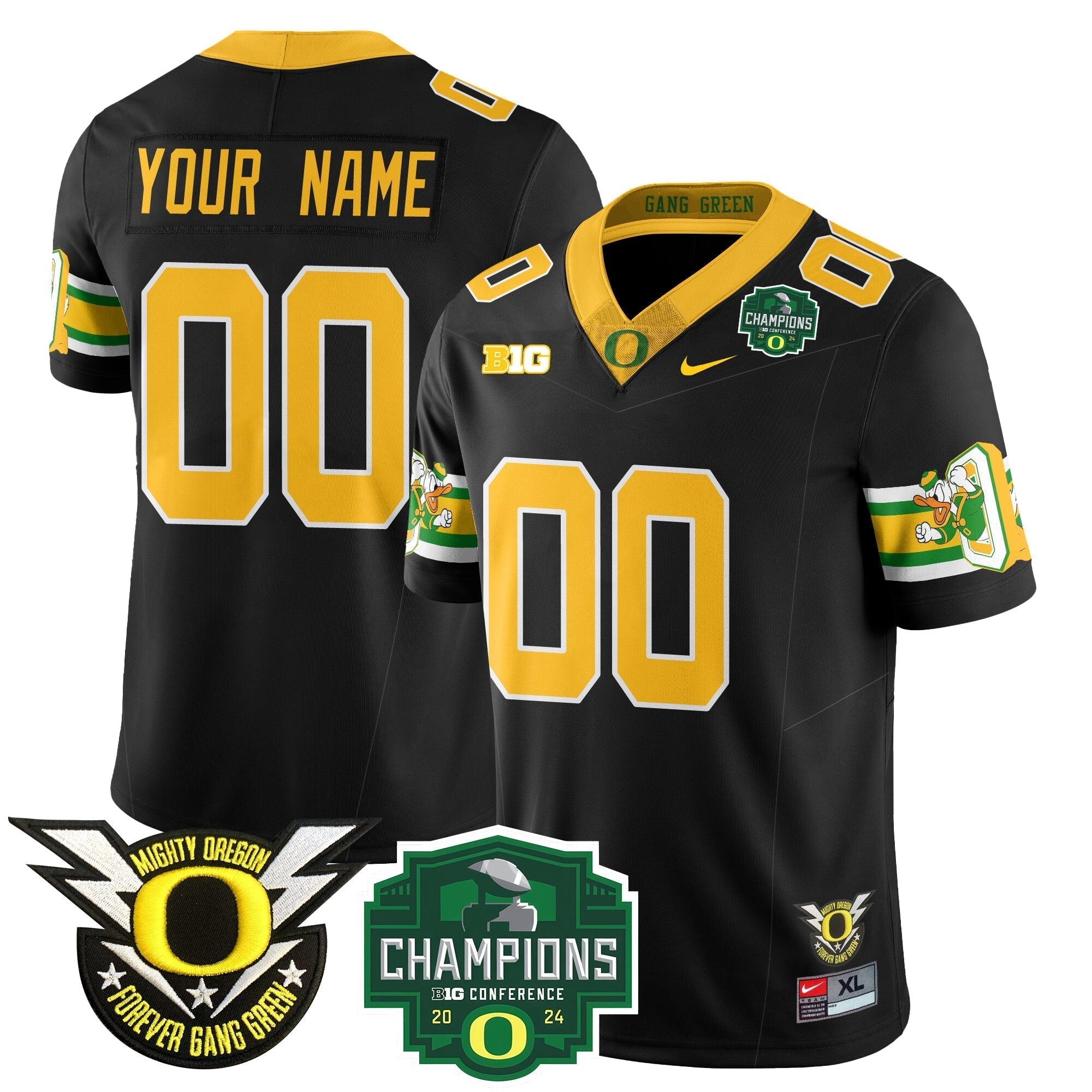 Men Custom Oregon Ducks 2024 Vapor Limited Jersey - All Stitched