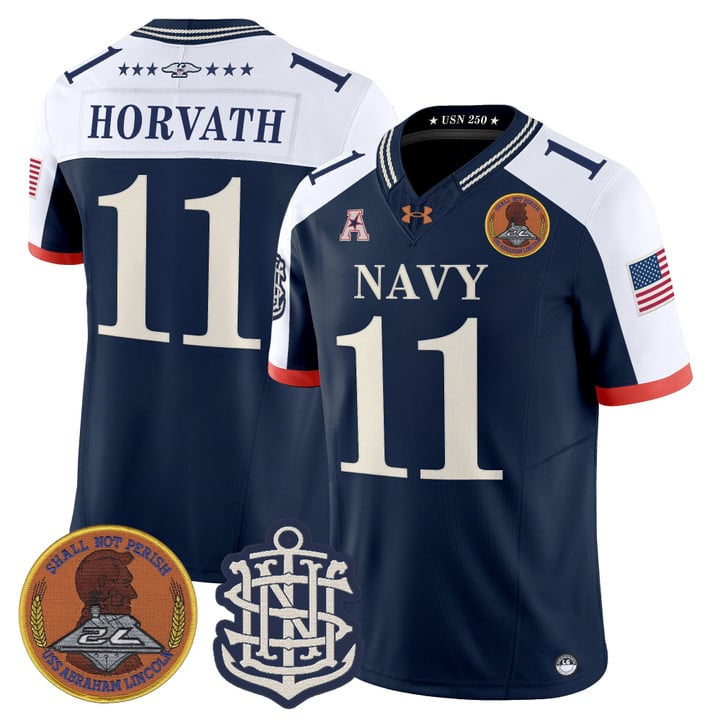 Blake Horvath Jersey #11 Navy Midshipmen 250th Anniversary Stitched