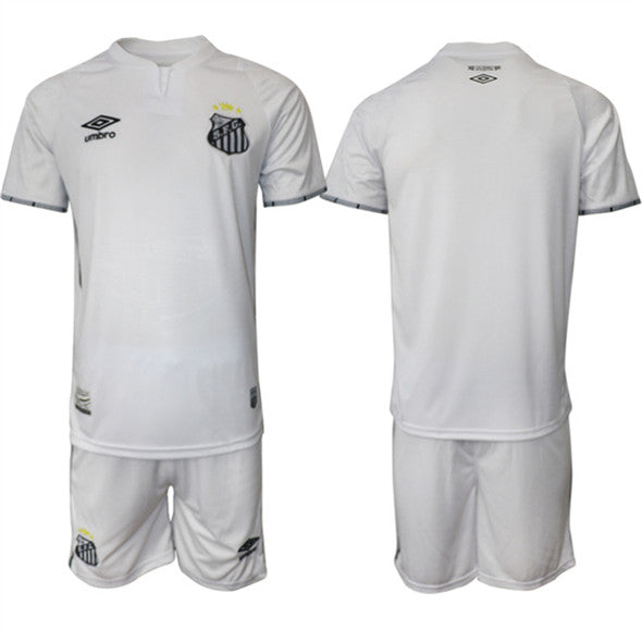 Blank Jersey Santos F.C. White Home 2025 - 26 Soccer Suit