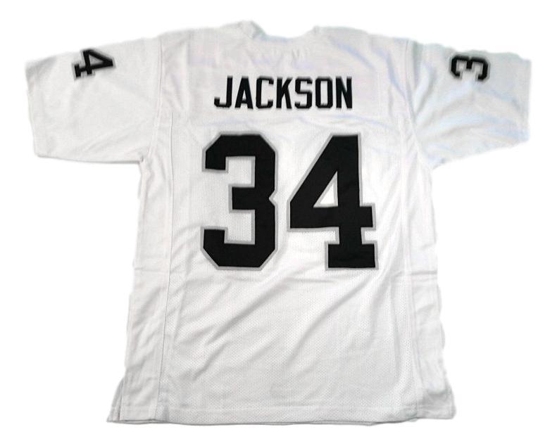 Bo Jackson Jersey #34 Custom Unsigned Football Jerseys Stitched White