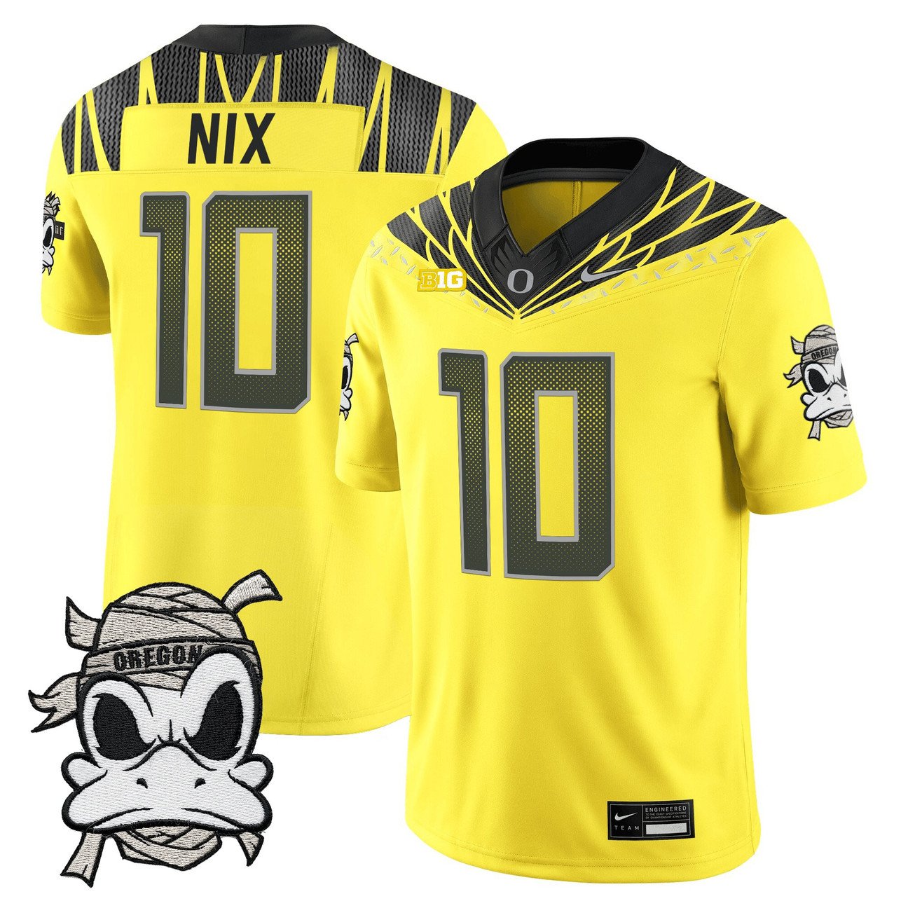 Bo Nix Jersey #10 Oregon Ducks 2025 Mummy Duck Vapor Limited Stitched
