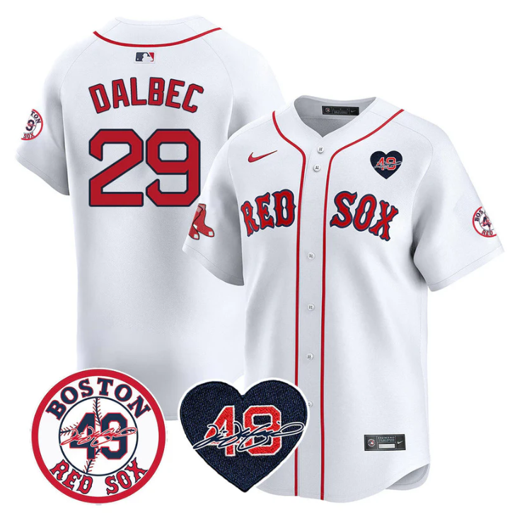 Bobby Dalbec Jersey #29 Boston Red Sox Tim Wakefield Memorial Patch Stitched White