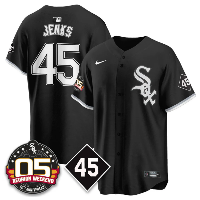 Bobby Jenks Jersey #45 Chicago White Sox 2025 Reunion Weekend Black