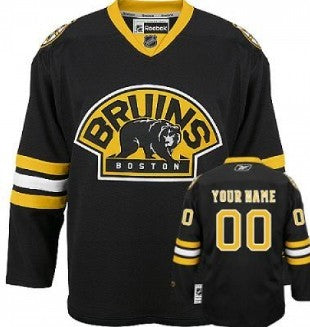 Boston Bruins Customized Black Jersey