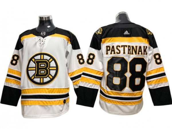 Boston Bruins #88 David Pastrnak Whtie 2022&23 Reverse Retro Jersey