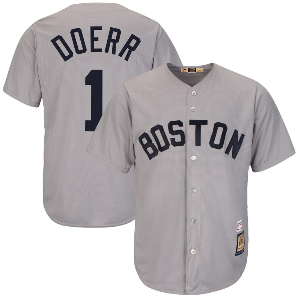 Boston Red Sox Bobby Doerr Gray Throwback Jersey
