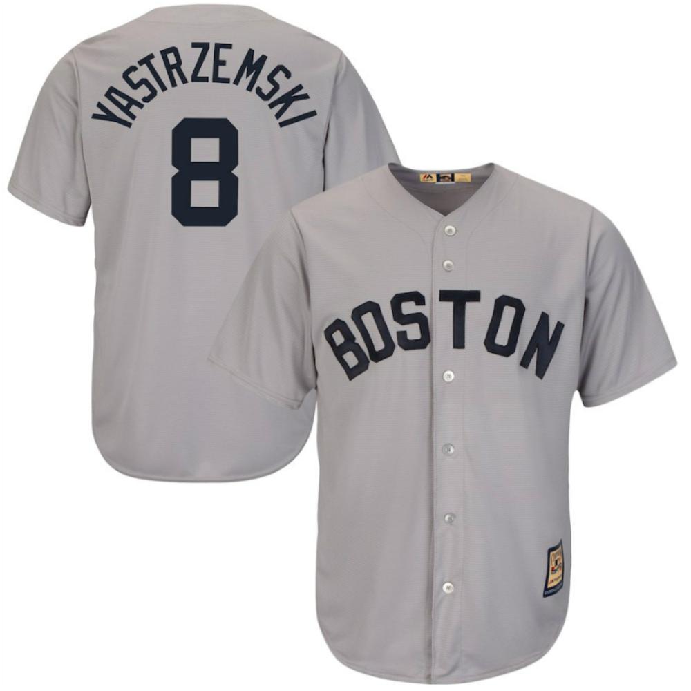 Boston Red Sox Carl Yastrzemski Gray Throwback Jersey