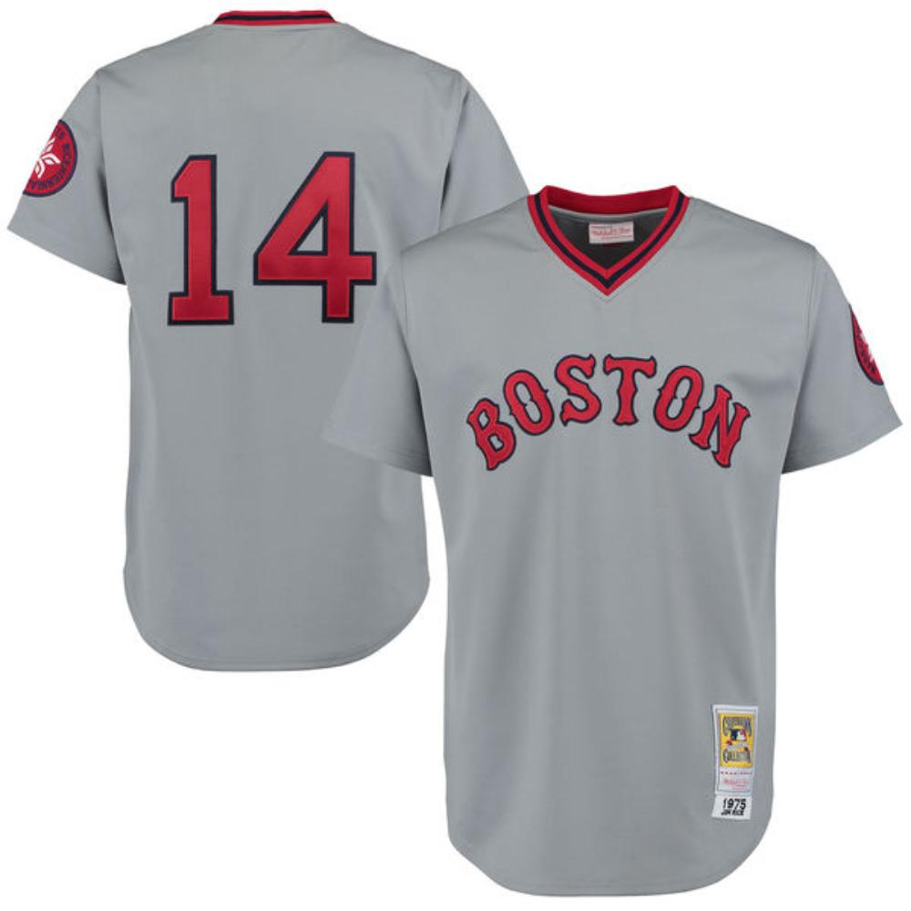 Boston Red Sox Jim Rice Gray 1975 Throwback Pullover Jersey