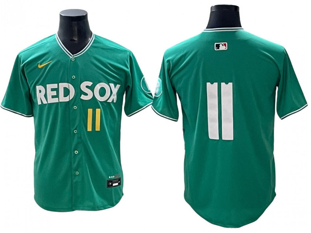 Boston Red Sox #11 Rafael Devers Green 2025 City Connect Limited Jersey