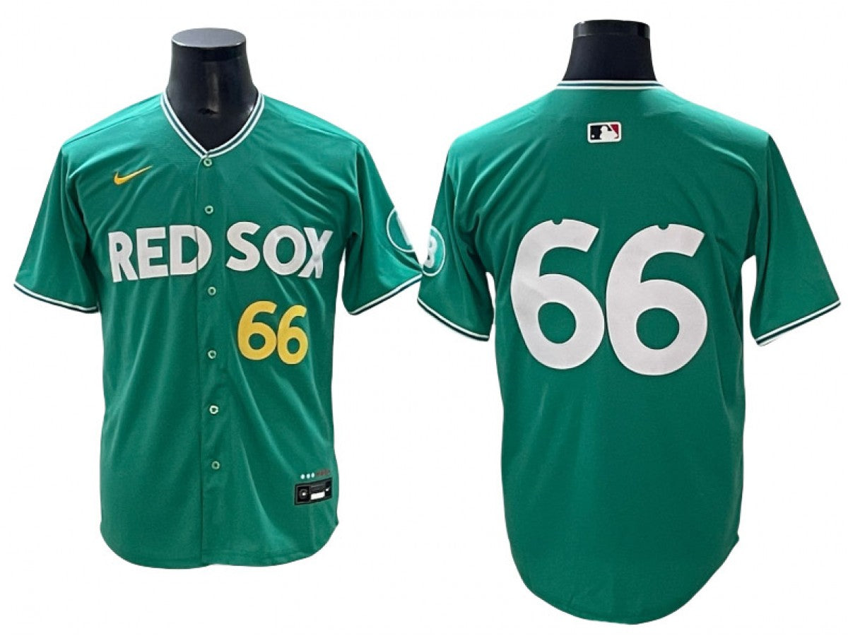 Boston Red Sox #66 Brayan Bello Green 2025 City Connect Limited Jersey