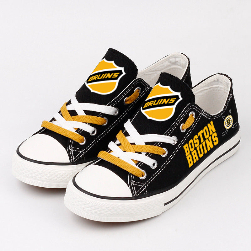 Boston Bruins Low Top Canvas Sport Sneakers Shoes For Men Women Fans