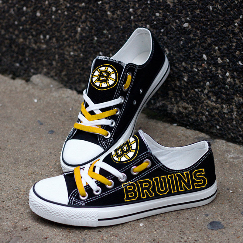 Boston Bruins Low Top Canvas Sport Sneakers Shoes For Men Women Fans