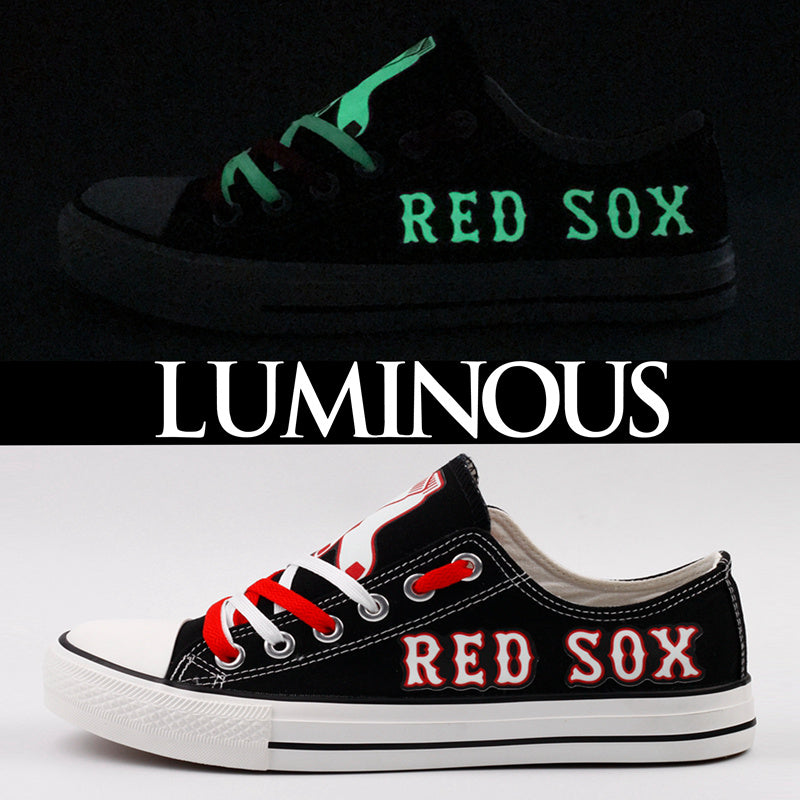 Boston Red Sox Limited Print Low Top Canvas Shoes Sport Sneakers For Men Women Fans