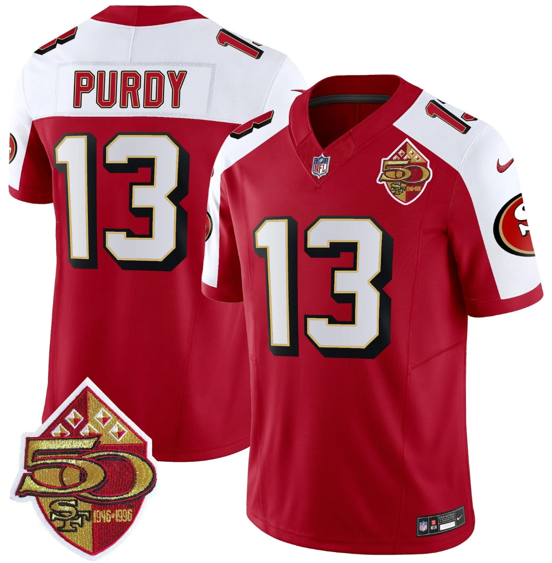 Brock Purdy Jersey #13 Throwback 1996 Vapor Limited Stitched