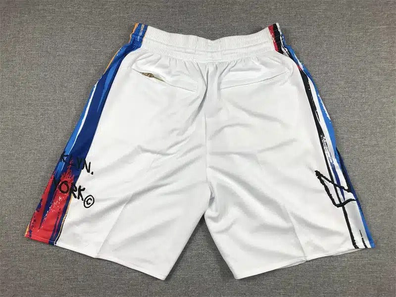 Brooklyn Nets 2023 White City Edition Shorts - Basketball Shorts Store