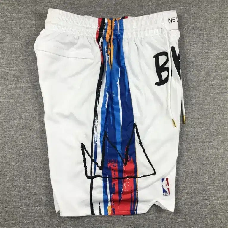 Brooklyn Nets 2023 White City Edition Shorts - Basketball Shorts Store