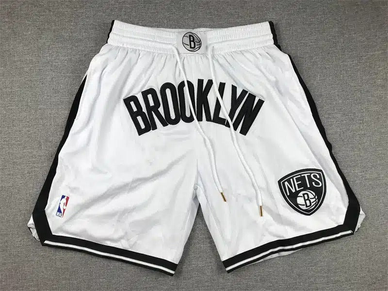 Brooklyn Nets Icon Swingman Shorts - White - Basketball Shorts Store