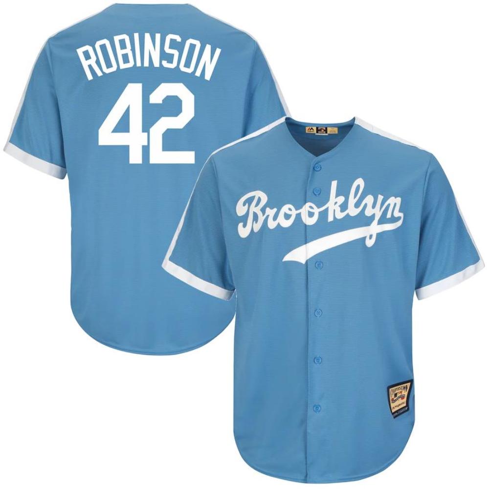Brooklyn Dodgers Jackie Robinson Blue Throwback Jersey
