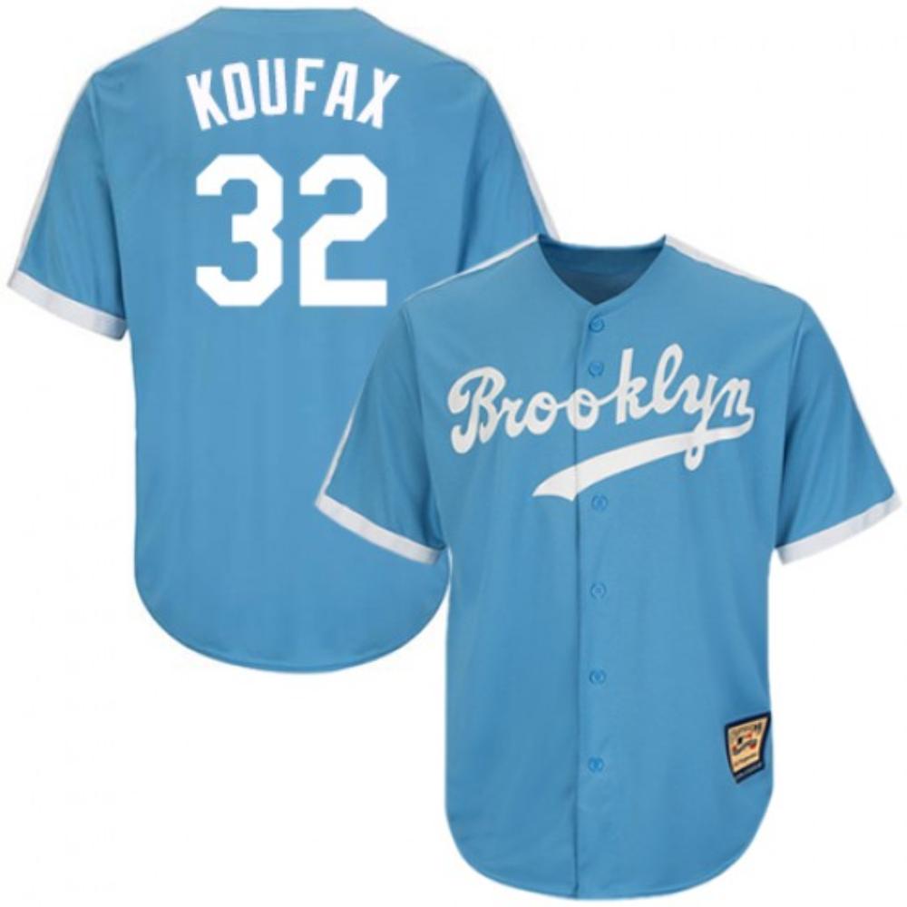 Brooklyn Dodgers Sandy Koufax Blue Throwback Jersey
