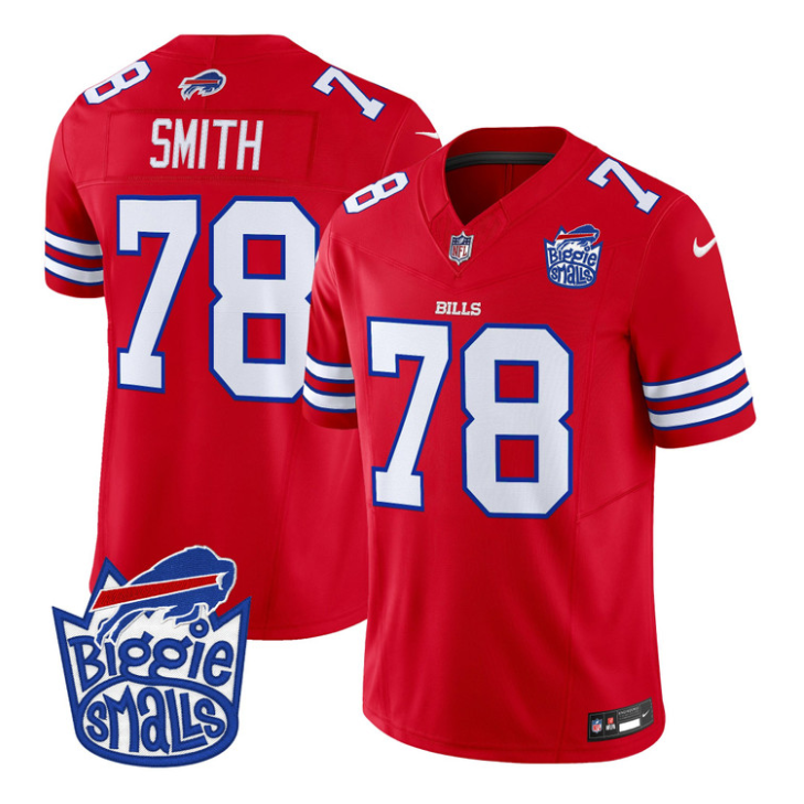 Bruce Smith Jersey #78 Biggie Smalls Patch Vapor Limited Stitched