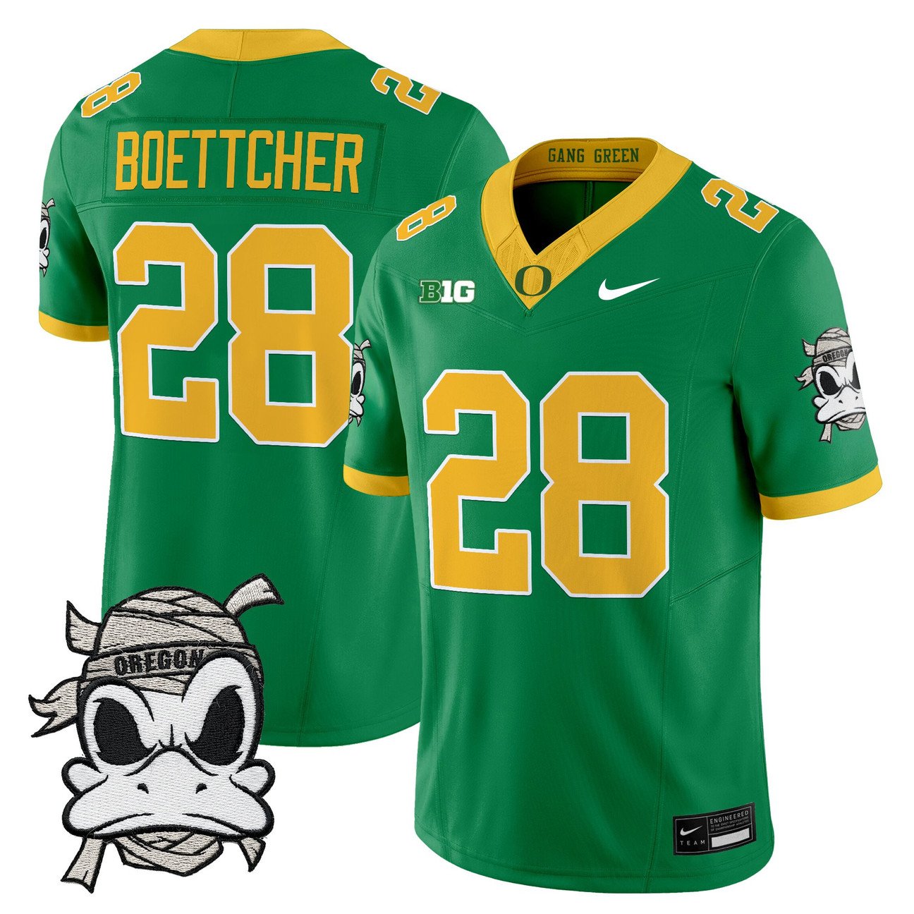 Bryce Boettcher Jersey #28 Oregon Ducks 2025 Mummy Duck Vapor Limited Stitched