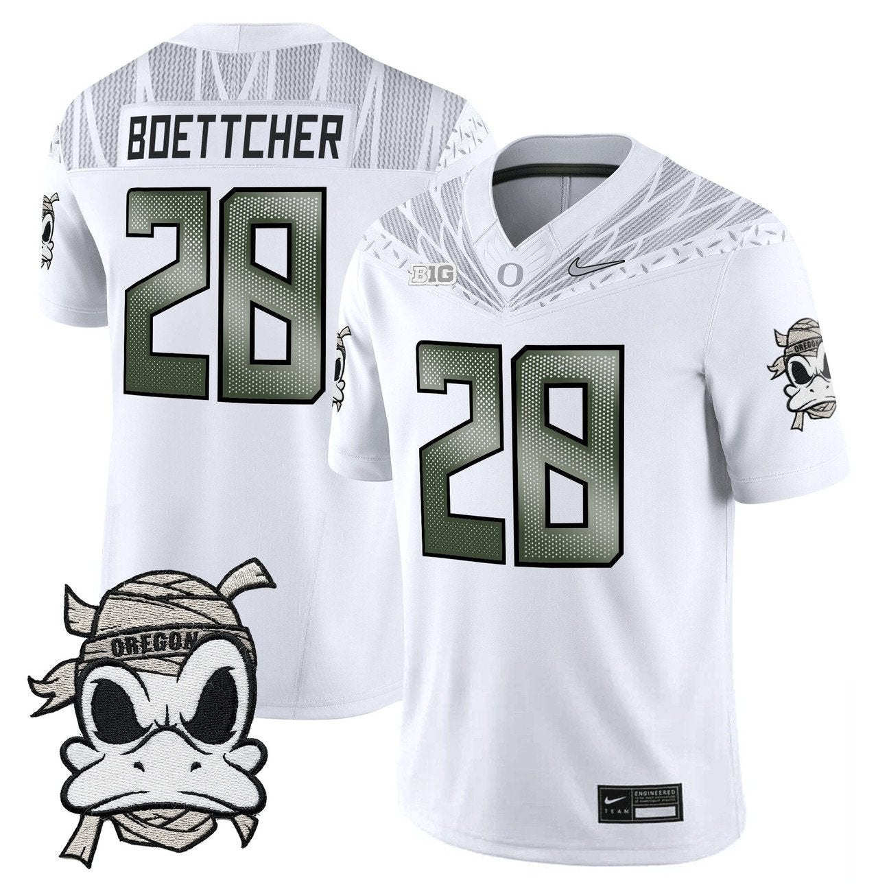 Bryce Boettcher Jersey #28 Oregon Ducks 2025 Mummy Duck Vapor Limited Stitched