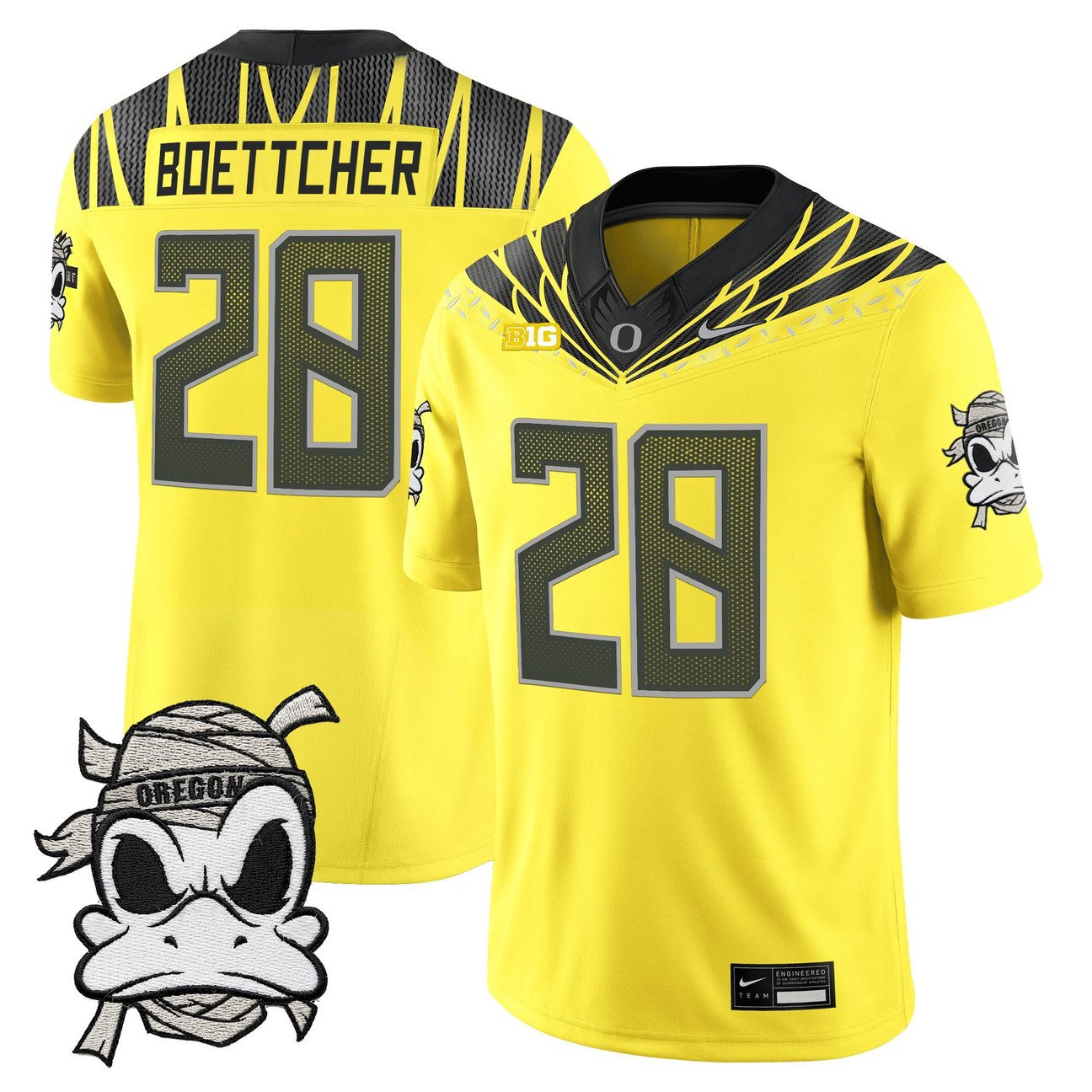 Bryce Boettcher Jersey #28 Oregon Ducks 2025 Mummy Duck Vapor Limited Stitched