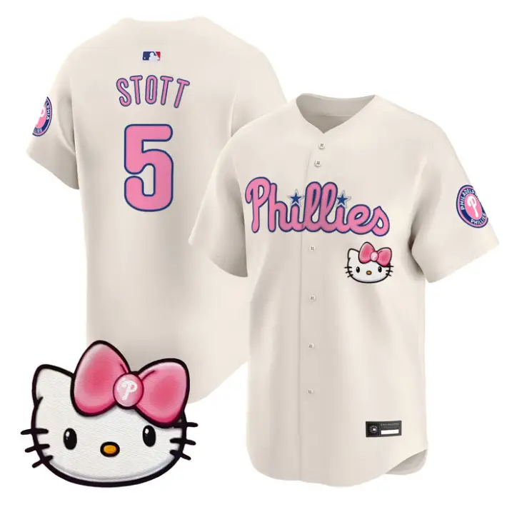 Bryson Stott Jersey #5 Philadelphia Phillies Hello Kitty Stitched