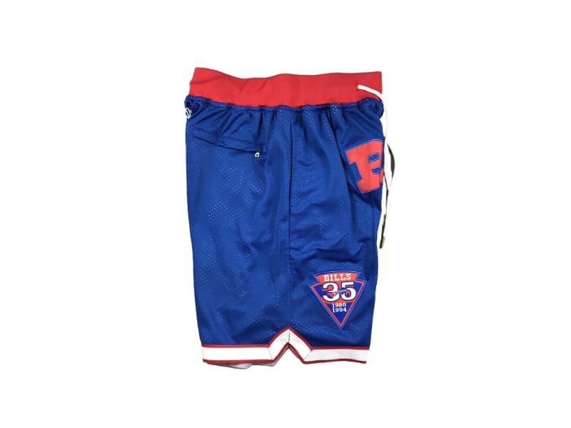 Buffalo Bills Royal 35th Anniversary Throwback Shorts