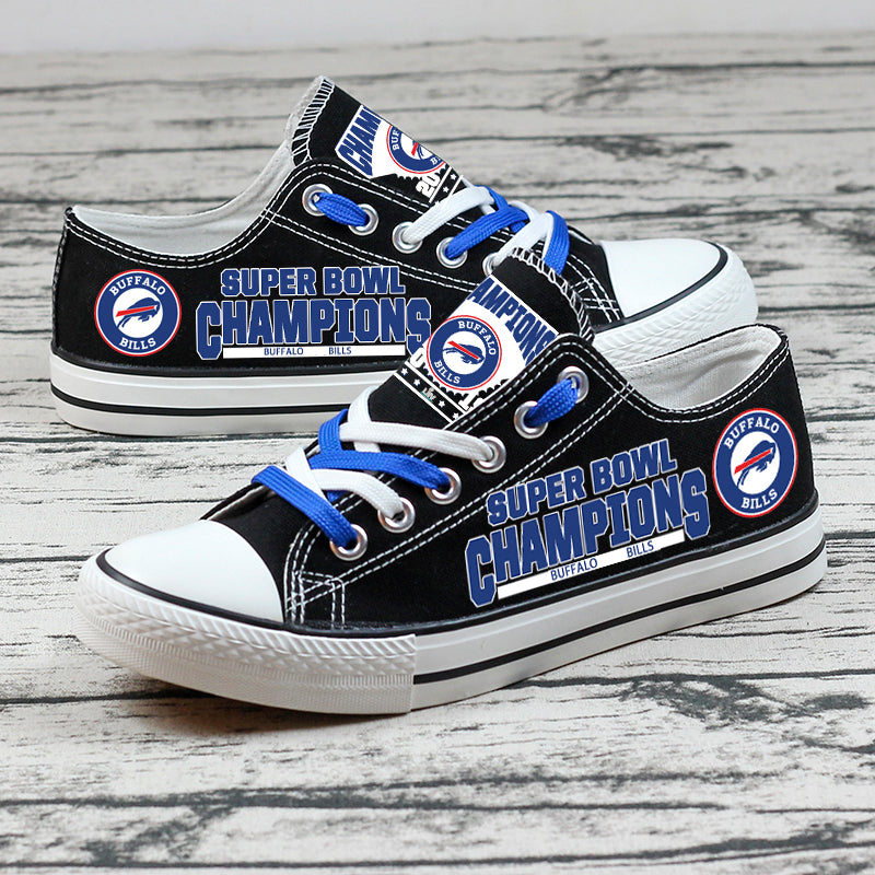 Buffalo Bills Low Top Canvas Sport Sneakers Shoes For Men Women Fans