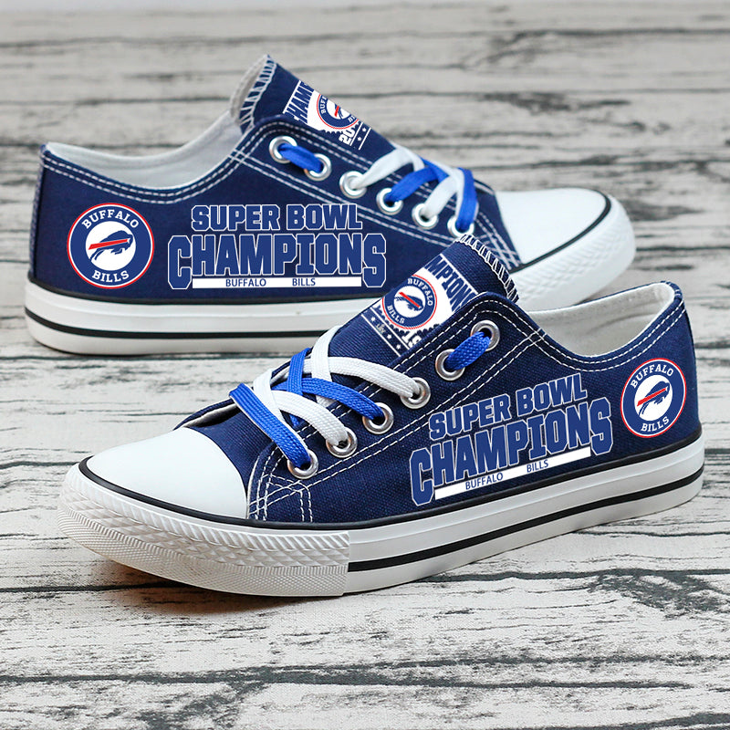 Buffalo Bills Low Top Canvas Sport Sneakers Shoes For Men Women Fans